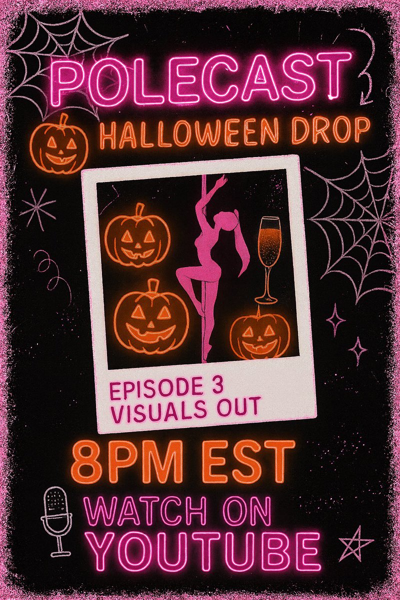 PolecastPodcast's tweet photo. 🎙️ New Polecast visual drops Halloween night @ 8PM EST!
💄 Dancer stories, creator chaos, & spooky season energy.
🕸️ Watch it on YouTube —#Polecast #StripperPodcast #KrissyVictory #podcast
https://t.co/VD9rTQO304 https://t.co/1oqywRCLt2
