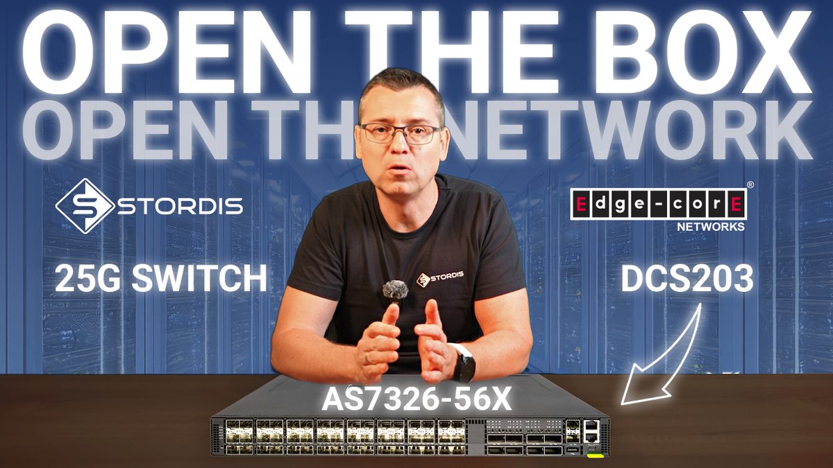 STORDIS_GmbH's tweet image. 📦 Unboxing the Edgecore AS7326-56X (DCS203) - a powerful 25G Top-of-Rack switch for next-gen #DataCenter &amp;amp; #Cloud networks!

🎥 Watch: youtu.be/2GJJq9hqD-Y
🔗 More: stordis.com/product/edgeco…
#Edgecore #AS7326 #DCS203 #25G #OpenNetworking #Switching