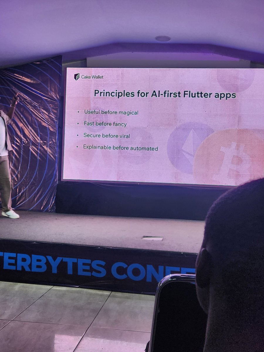 AnifowoseAbdul7's tweet image. @flutterbyteconf
Take home: Ai isn't taking your job, but the developers who understand how it works use it effectively will do
#flutterbytesconference2024
#flutterbytes