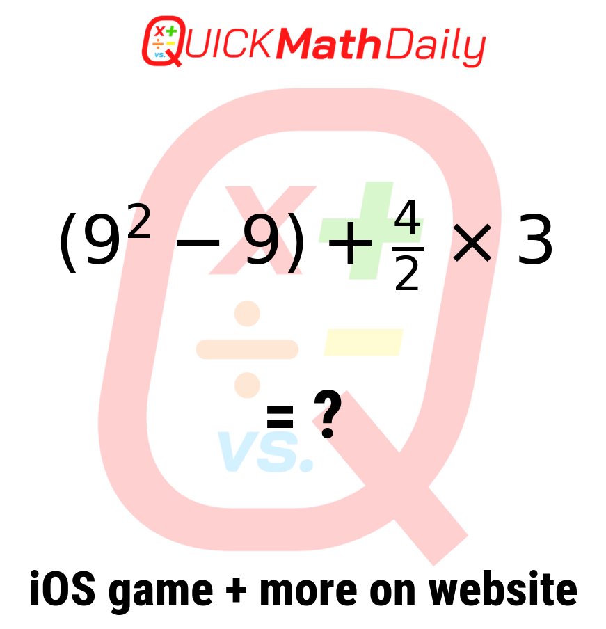 QuickMathDaily's tweet image. 🔍 Can You Outsmart This Math Problem? 🧠 
Prove It By Commenting Below!👇
See more on QuickMathDaily.com 👀 ✅