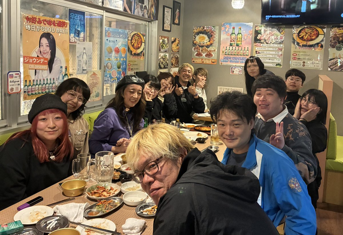 りんごの打ち上げをしました🍎🥩😁😁