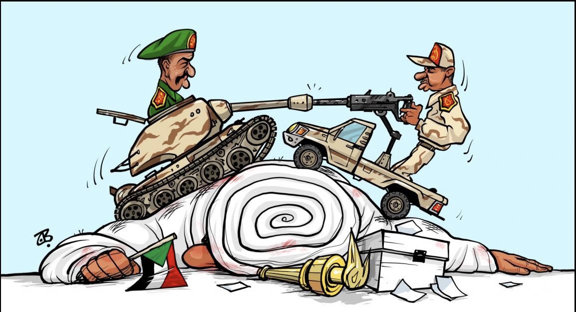 بعد ان استقطعوا الجزء الجنوبي السوداني الغني بالنفط عام ٢٠١١ ومحاصرتهم زراعياً بسد النهضة الاثيوبي .. الان وما تبقى من السودان الغني بالذهب مقسم بين جنرالين مطبعين وبدعم عربي وعدم الاكتراث من ترامب الداعي للسلام ! 
الشعب السوداني يباد ، اين الجامعة العربية ؟