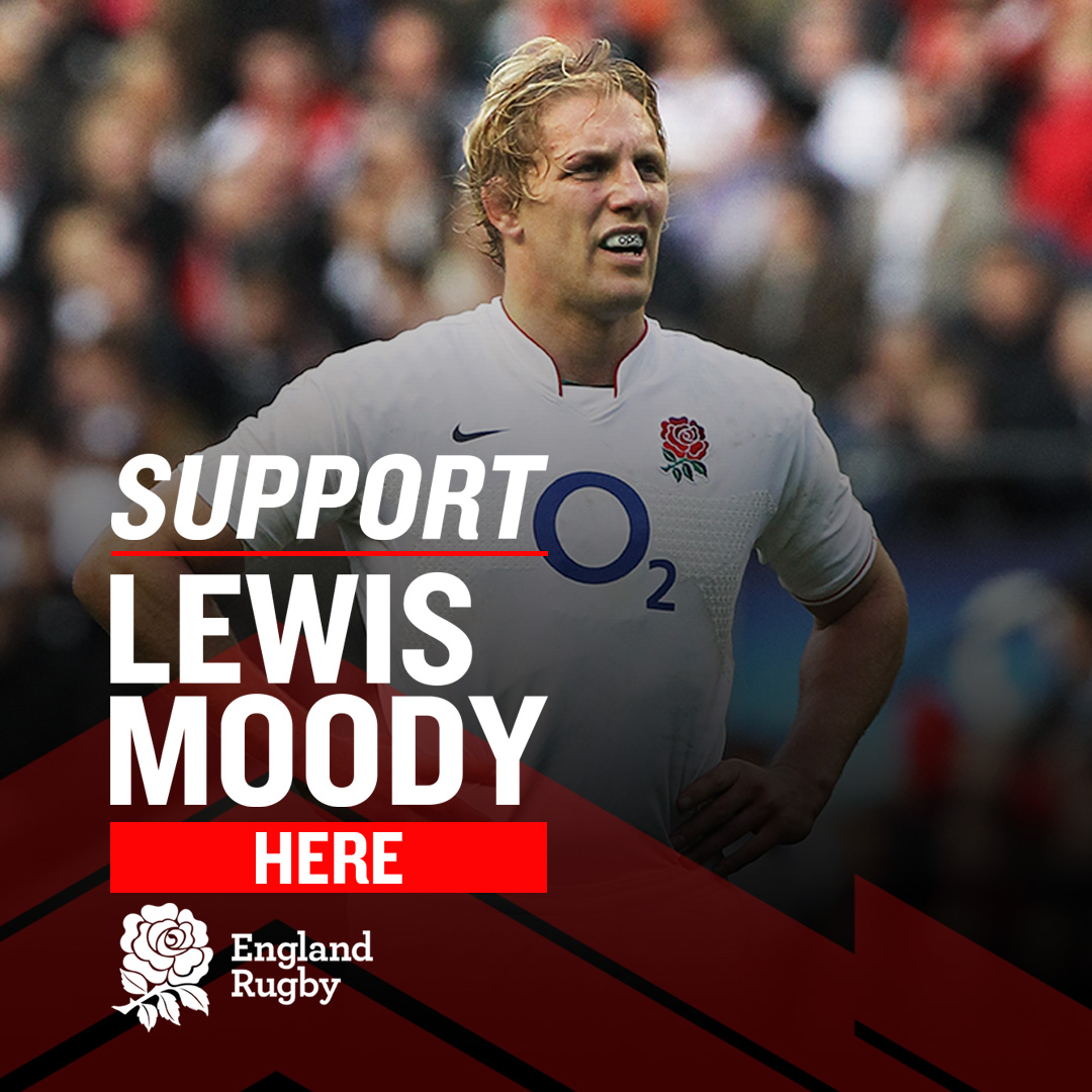 EnglandRugby's tweet photo. Show your support for our former captain, Lewis Moody, who recently announced that he is living with Motor Neurone Disease (MND).

You can now donate to a Go Fund Me page set up to support Lewis’ needs 👇