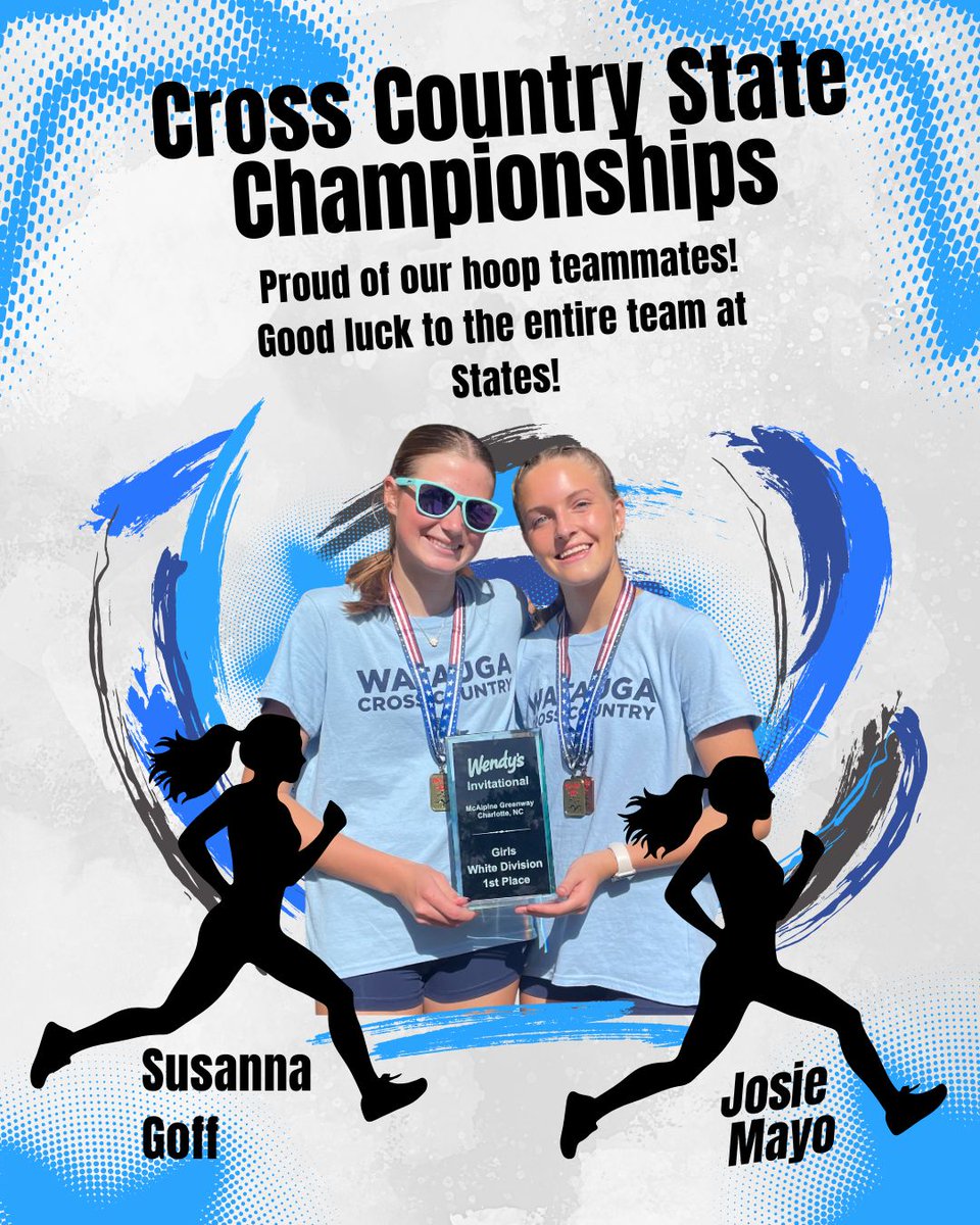 We're so proud of our basketball teammates Susanna Goff and Josie Mayo for qualifying for the state cross country meet! Best of luck to them and their teammates as they compete at states this weekend!