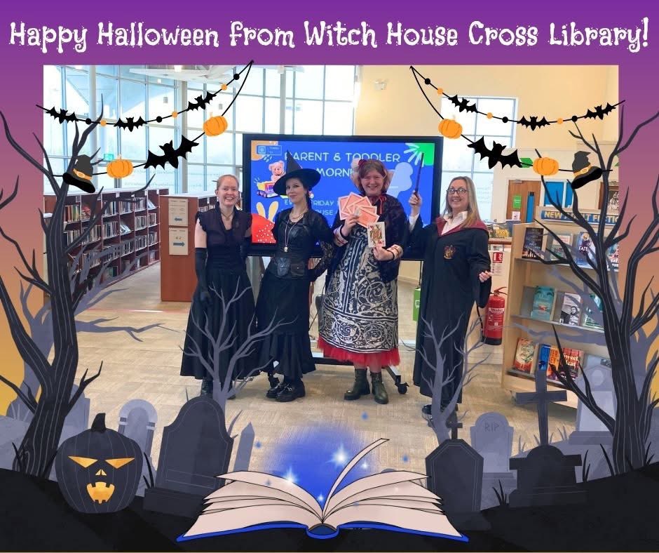 limklibraries's tweet image. Happy Hallowe’en from all in WITCH House Cross Library 🧙♀️
Open until 5pm this evening if you want to stock up on some spooky reads for the weekend 📚👻📚
#LimerickLibraries #locallibrary #WatchHouseCrossLibrary #Halloween #Halloween2025 #spookyreads