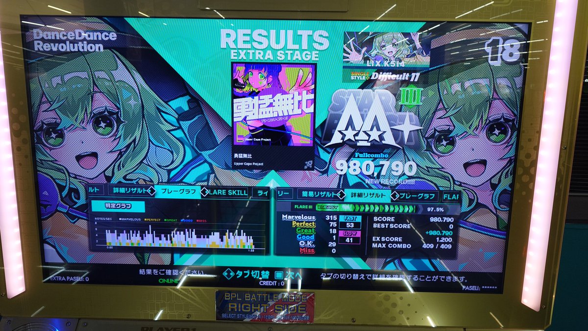 LIX_DDR's tweet image. 【ノンバー枠】
今日は少しだけですがノンバー
疲れてて終始フラフラやった😵
#DDR #DDR_WORLD