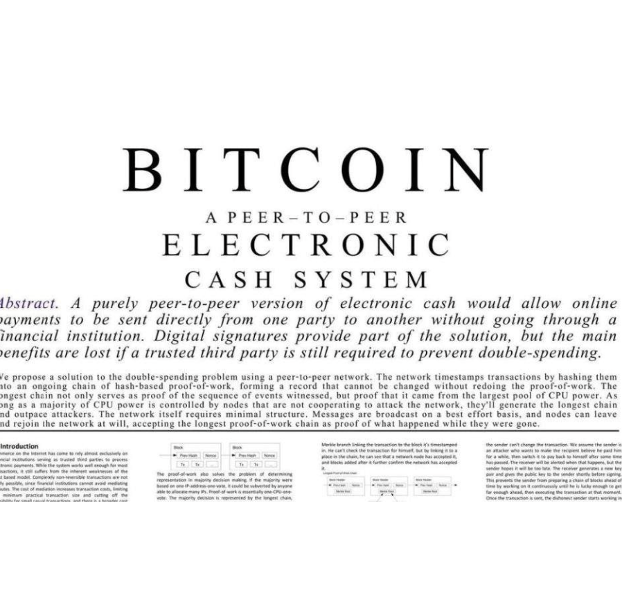 Crypto_Briefing's tweet photo. 🔥 TODAY IN HISTORY: 17 years ago, Satoshi Nakamoto released the Bitcoin whitepaper, titled “A Peer-to-Peer Electronic Cash System.” https://t.co/2h5CYRTo0I