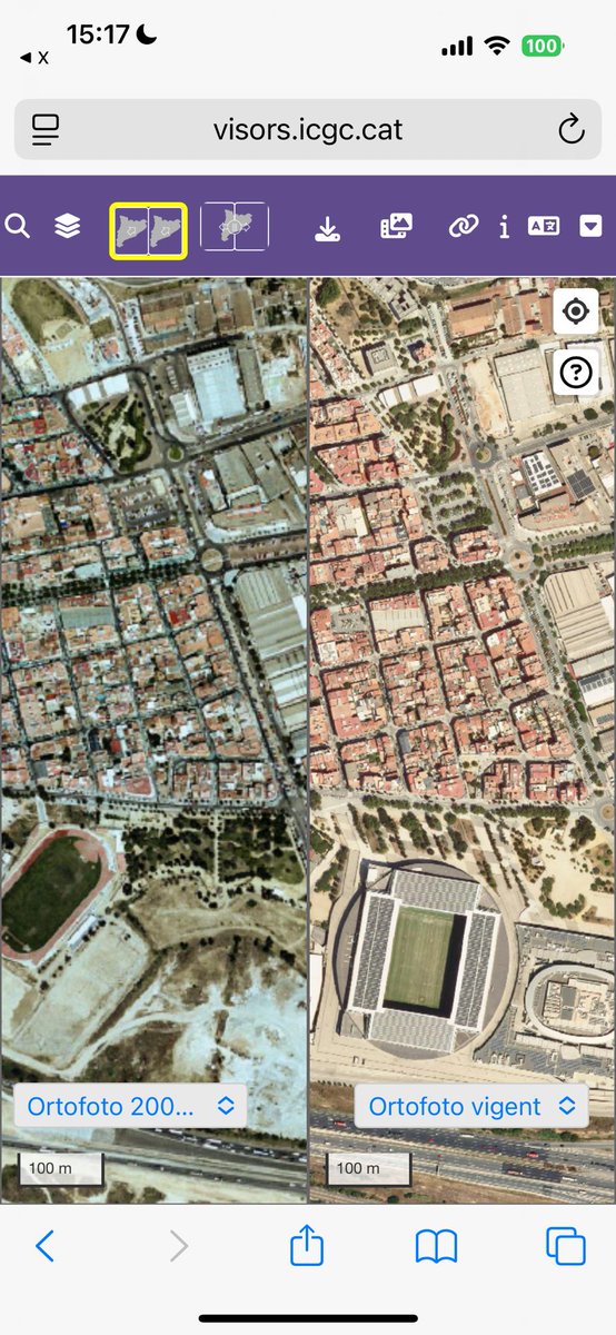 Esto es lo que había antes de que el #RCDE hiciera el campo. Ojalá volver atrás en el tiempo y hacer el campo en otro sitio y que se les comiera la mierda. Mirad en la fotografía adjunta el antes y el después. 
x.com/blancblau/stat…