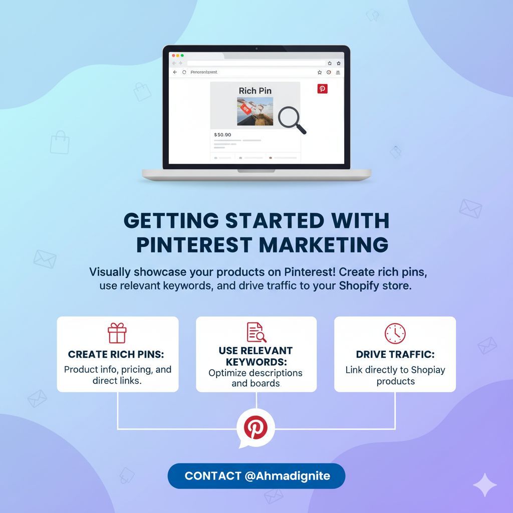 ahmadignite_'s tweet image. Getting Started with Pinterest Marketing 
#PinterestMarketing #ShopifyPins #VisualSearch #eCommerceTraffic #SocialMediaVisuals