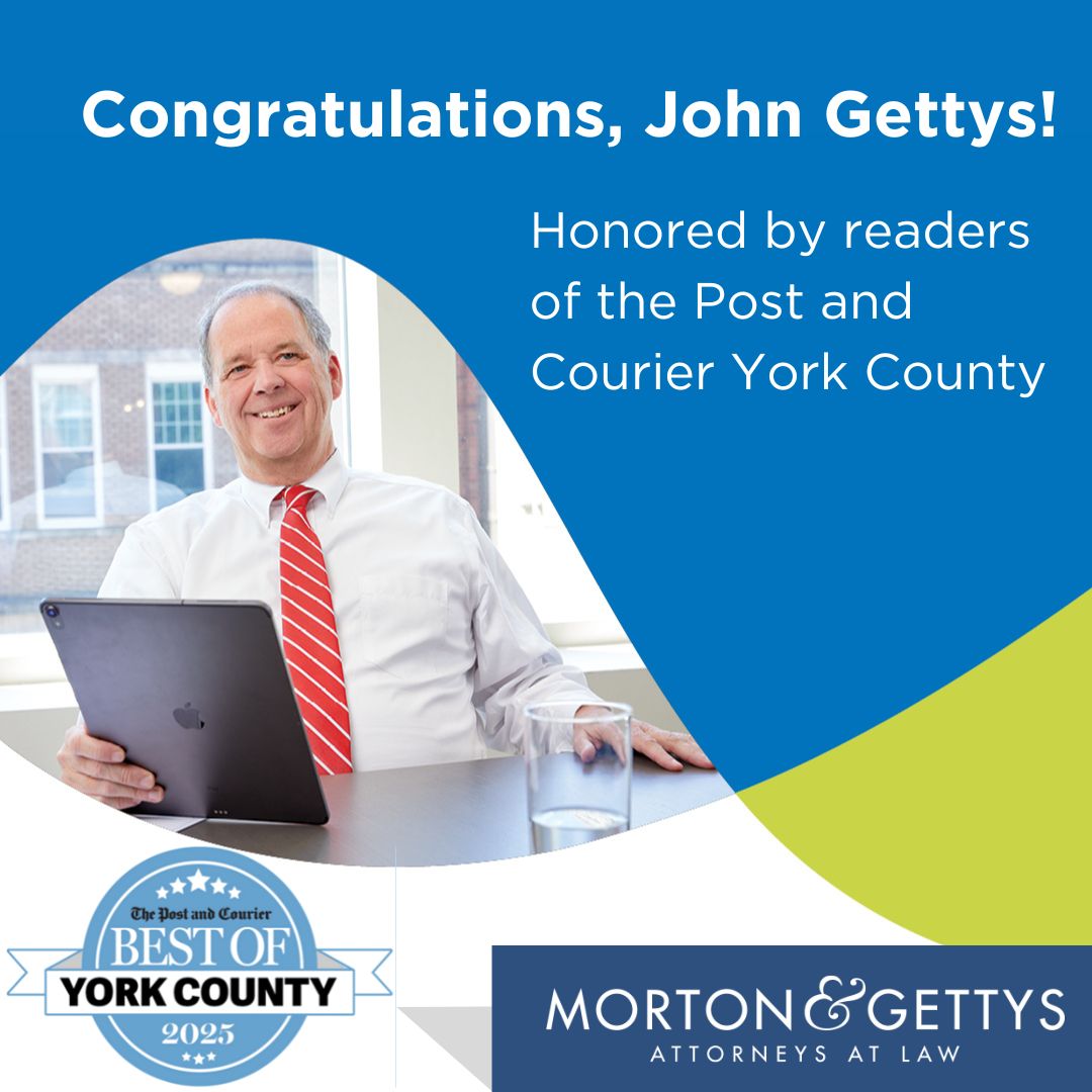 “Post and Courier” readers have spoken: they’ve honored John Gettys in the first “Best of York County" special section. It's a testament to the high-quality service clients receive from John and the entire Morton &amp; Gettys Estate Planning Team. Learn more: mortongettys.com/john-gettys-be…