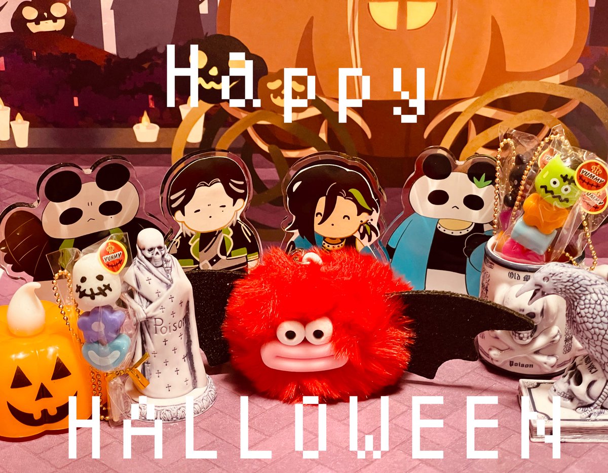 morabe_mini's tweet photo. 🎃ハッピーハロウィン🎃
🎋「🌾くんに似てるおばけちゃんが来てくれたよ〜！皆でパーティ楽しいねえ😆」
🌾「こやつのどこが我と？」
🎋「🦇←」 https://t.co/Y4E8ejacoU