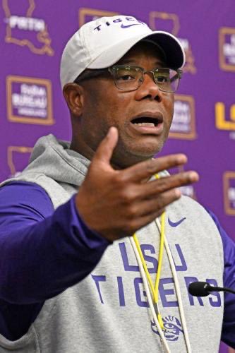 FletcherWDSU's tweet photo. I recall in 2016, when Ed Orgeron took over for Les Miles, people told me, “you don’t fire Les Miles to hire Coach O.”
I disagreed with that logic.
LSU did hire O, and they won big!
So, am I crazy now?
Maybe just remove interim titles:
Verge Ausberry AD
Frank Wilson head coach
🤷🏻‍♂️ https://t.co/pnURlpYbKa