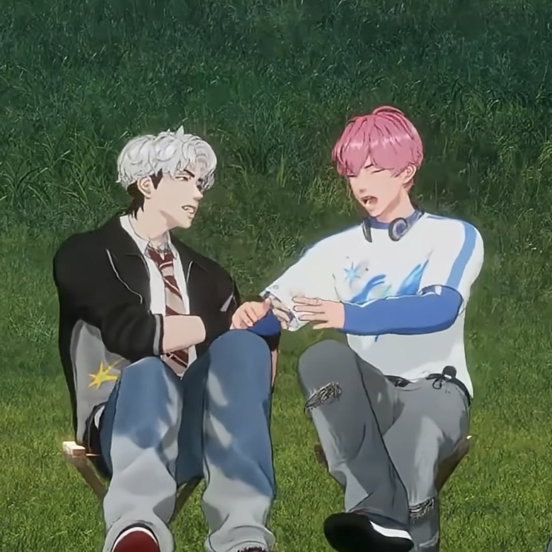 anathellae's tweet photo. mby laughing while euno looking at him #eunby https://t.co/AexCefkDzM