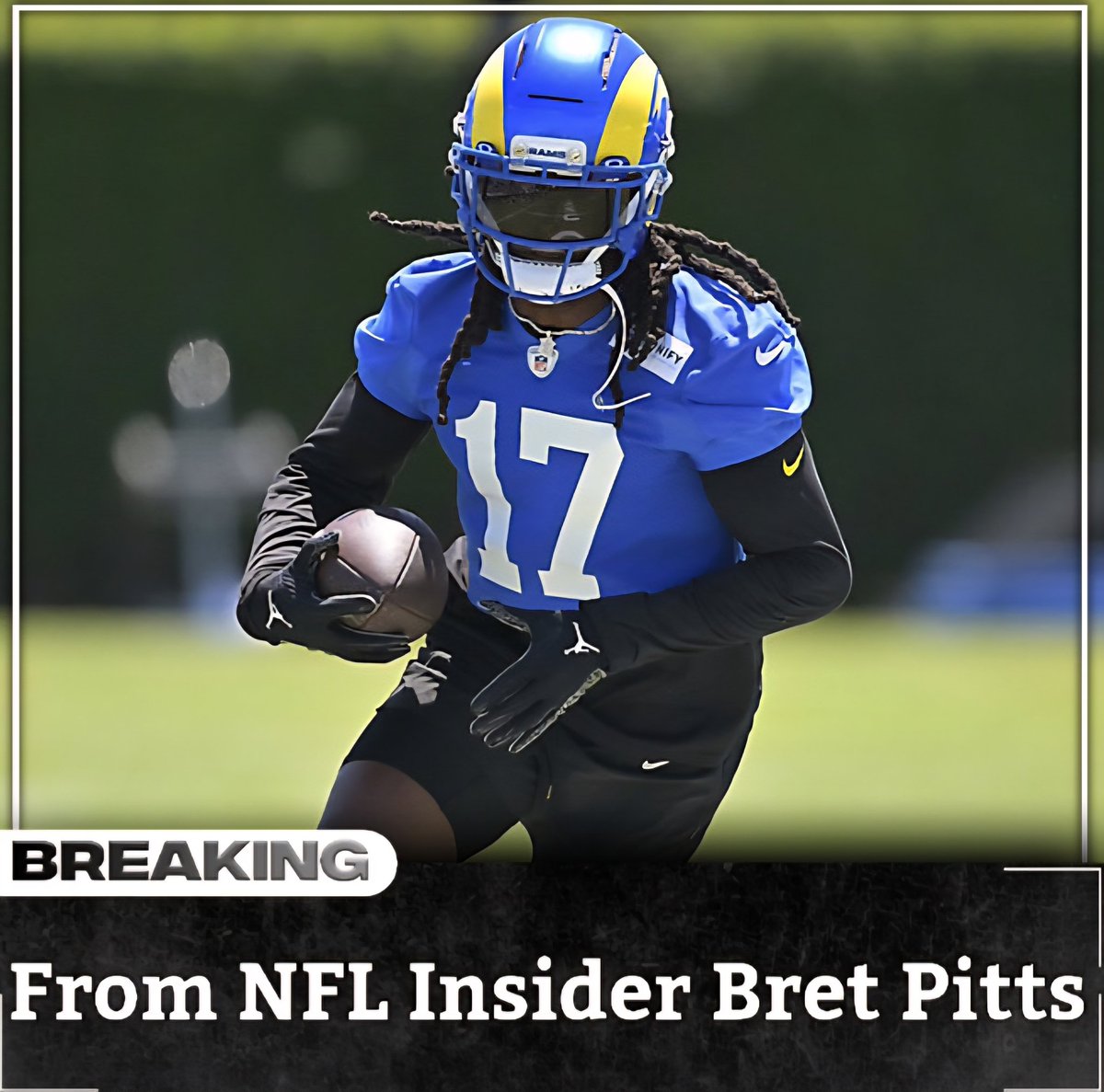 BretPittsNFL's tweet photo. Breaking: The #Steelers are finalizing on a trade that'll send Star Wide Receiver Davante Adams to Pittsburgh. WOW 👀 https://t.co/r8ja5qi6d7
