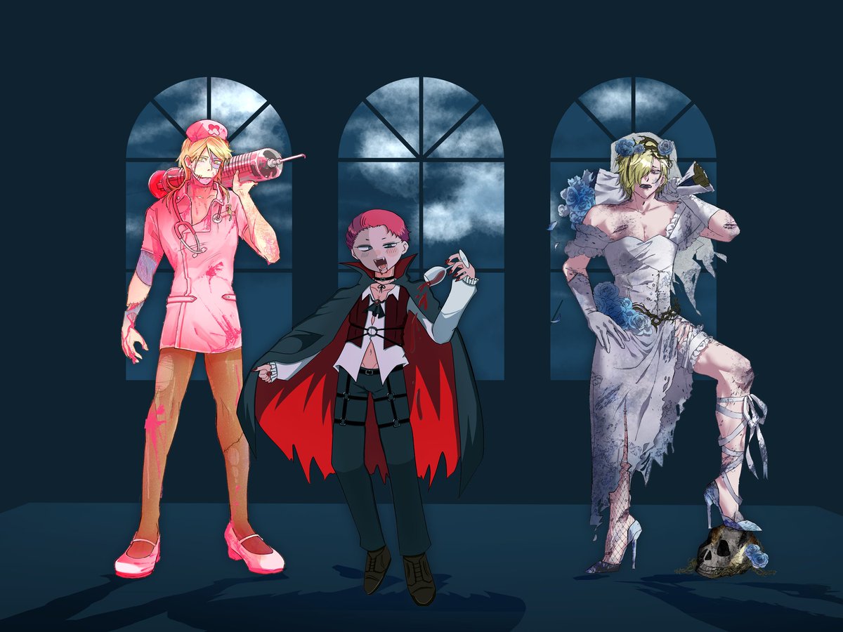 ｷﾞﾘｷﾞﾘ🐝🍕
🕯🎃*⸜𝑯𝒂𝒑𝒑𝒚 𝑯𝒂𝒍𝒍𝒐𝒘𝒆𝒆𝒏⸝*👻🍬🎃

びーぴざのみんながハロウィンコスをしてくれたよ！
ミツちゃん🐝は身支度が間に合わなくて遅刻してるみたい……(身支度が終わったら合流するよ)