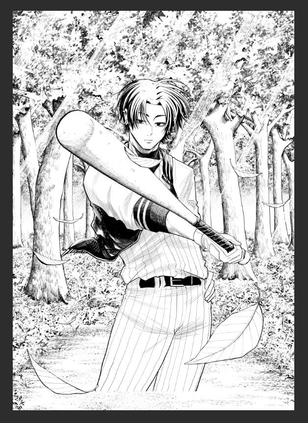 ハロウィンイラストの代わりに3巻表紙の線画をアップします…！！！