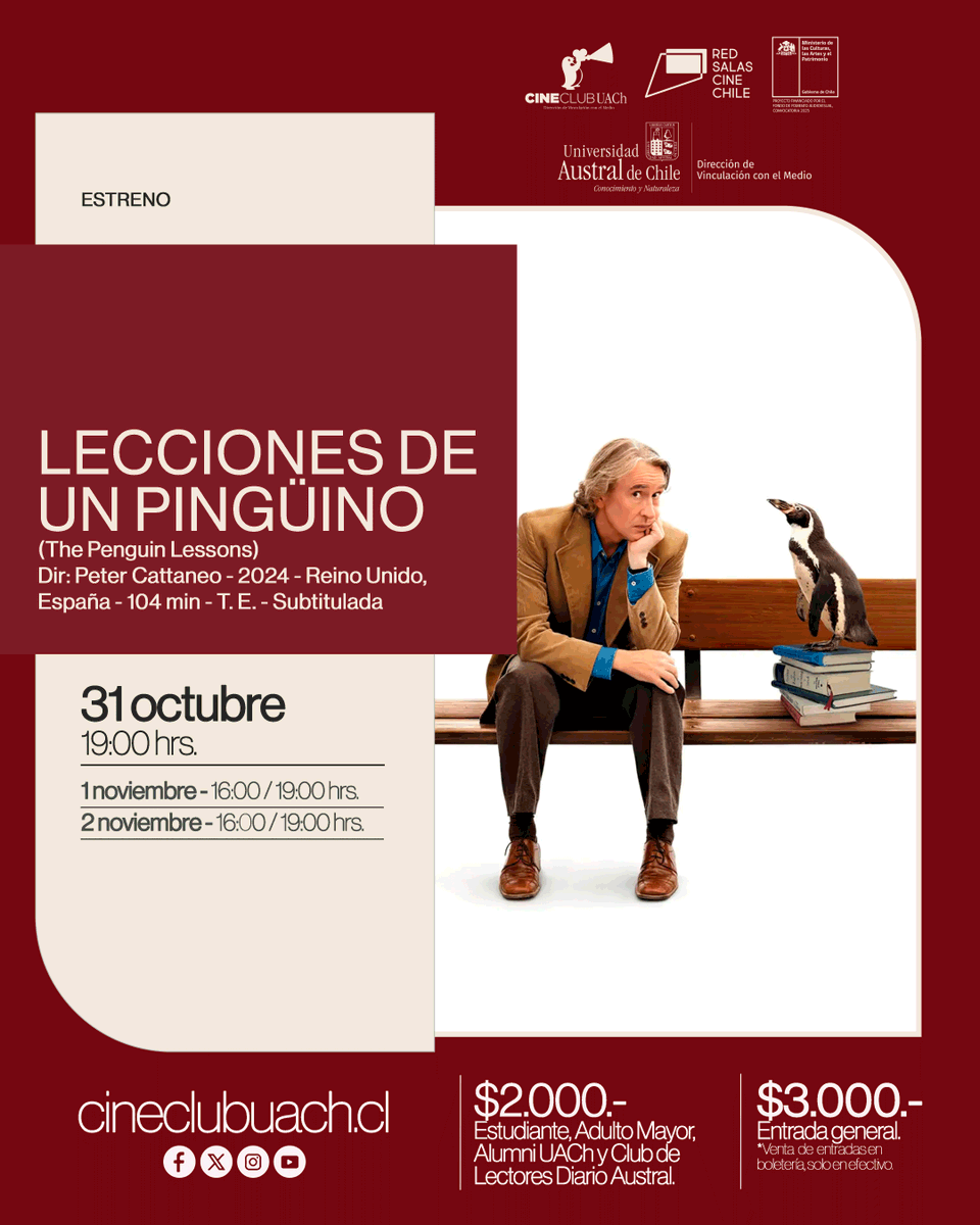 “Lecciones de un pingüino” es el estreno del fin de semana en el Cine Club - mailchi.mp/d6cc8c90584c/l…