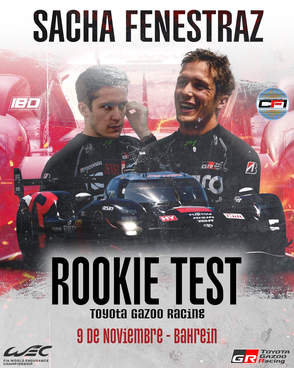 ⚡Sacha Fenestraz va a hacer el Rookie Test del WEC y por eso armamos un flyer para CF1

👀¿Que opinan del despues y el antes con el Camera Raw?