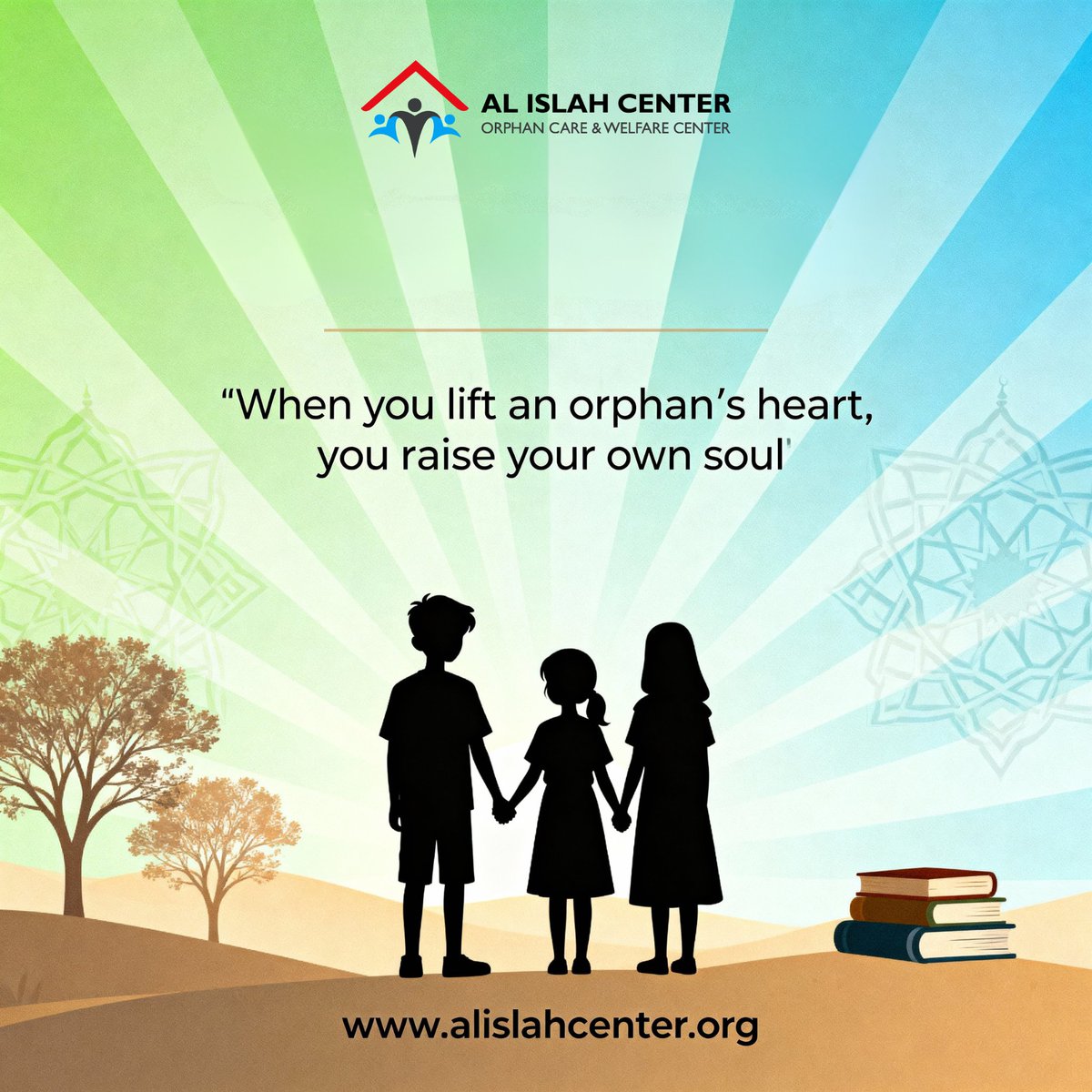 AICorphanage's tweet image. “The one who cares for an orphan and myself will be together in Paradise like this,” 
Prophet Muhammad ﷺ
Join us in this blessed cause. Sponsor an orphan, and earn endless rewards. 
🌍 alislahcenter.org

#SadqahJariyah #SponsorAnOrphan #AlIslahCenter #ActOfKindness