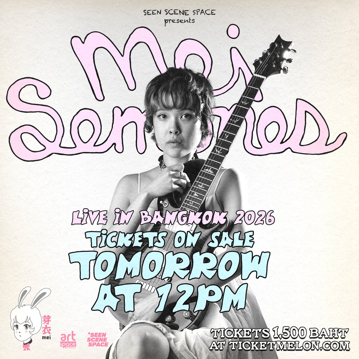 TICKETS ON SALE TOMORROW AT 12PM
🎟️ เปิดขายบัตร 1 พฤศจิกายนนี้ เวลาเที่ยงตรง
Mei Semones Live in Bangkok 2026 🌟

เตรียมพบกับ Mei Semones ศิลปินญี่ปุ่น-อเมริกัน dreamy jazz-pop ส่งตรงมาจากบรูกลิน นิวยอร์ก 💙 วันพฤหัสบดีที่ 4 กุมภาพันธ์ 2569 ที่ At.Bantadthong Art Space