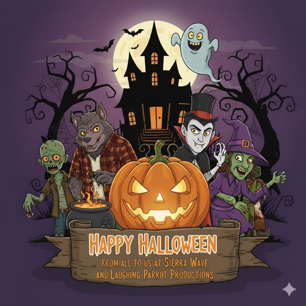 ParrotLaughing's tweet photo. Happy Halloween. We hope everyone of every age can have that child in them come alive today and play. 

Remember, please be Safe and Make Smart Decisions. KEEP IT FUN. 

Wave Media and Laughing Parrot Productions. https://t.co/1wjKDHgWEr