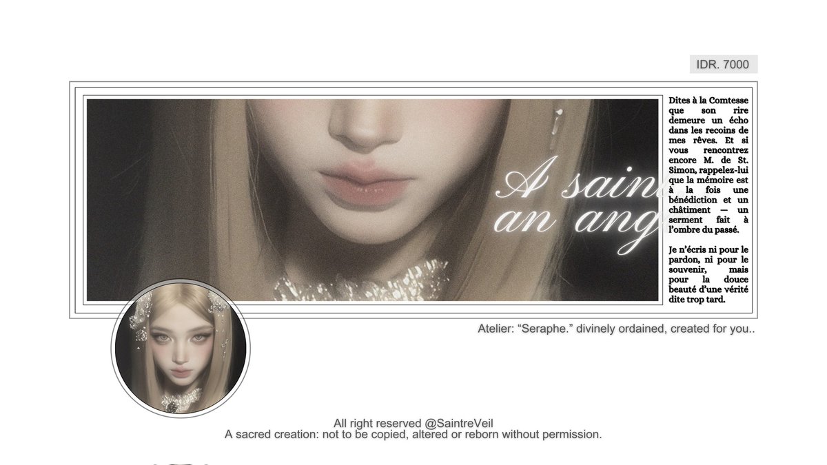 SaintreVeil's tweet image. Hi, aku mau ospek tiga layout yang akan masuk kedalam katalog dibawah. Jika ada kemiripan dengan creator lain, bisa reach out aku melalui private ya. Izin untuk pinjam ht nya, repost would be so much appreciated! #zonauang