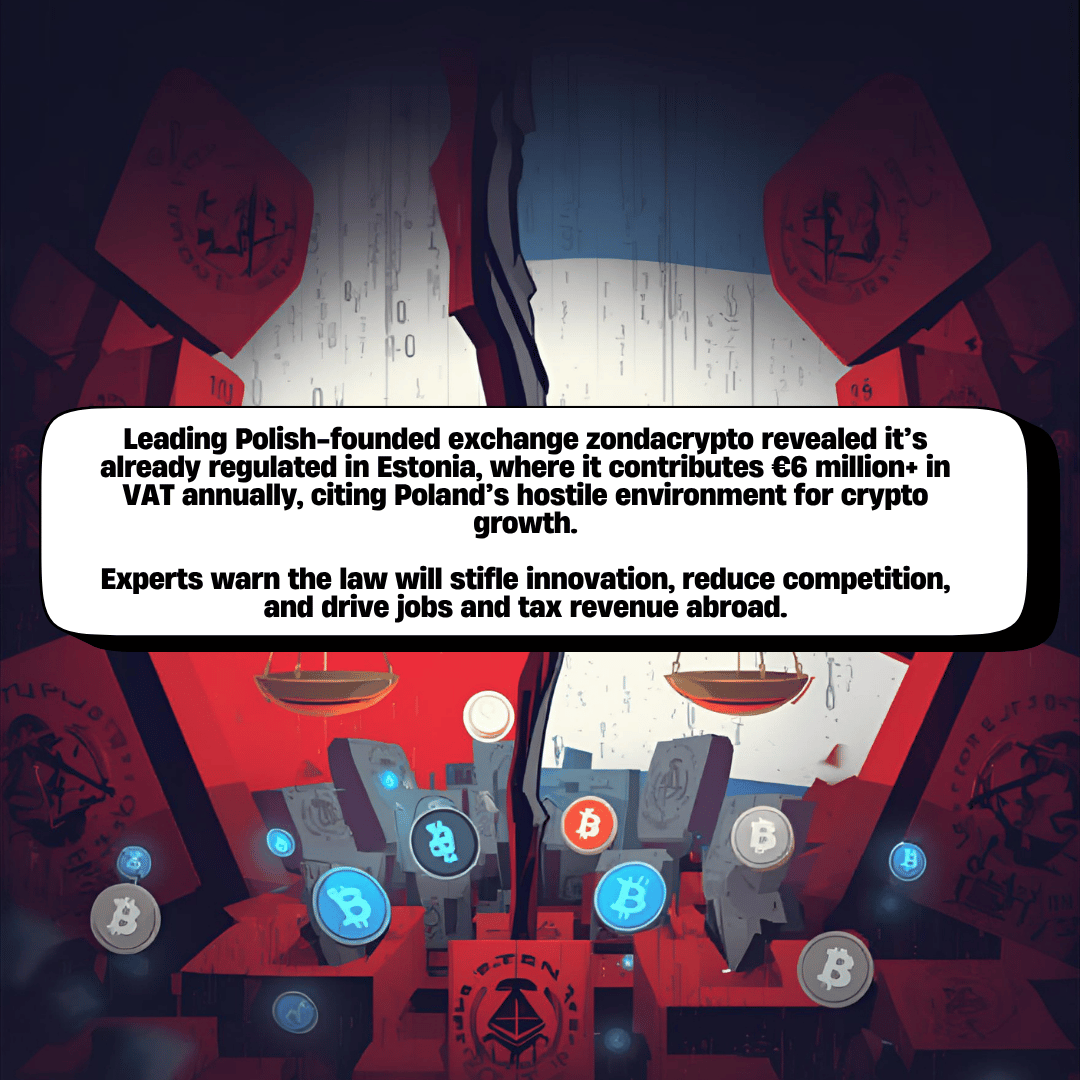 GavelCode's tweet image. Poland’s new crypto law is being slammed as a step backwards from the EU’s MiCA.
Critics say it could even criminalize smart-contract devs — pushing startups &amp;amp; talent abroad.

Follow Code Gavel for more! 

#CryptoLaw #MiCA #Poland #Web3 #TechLaw