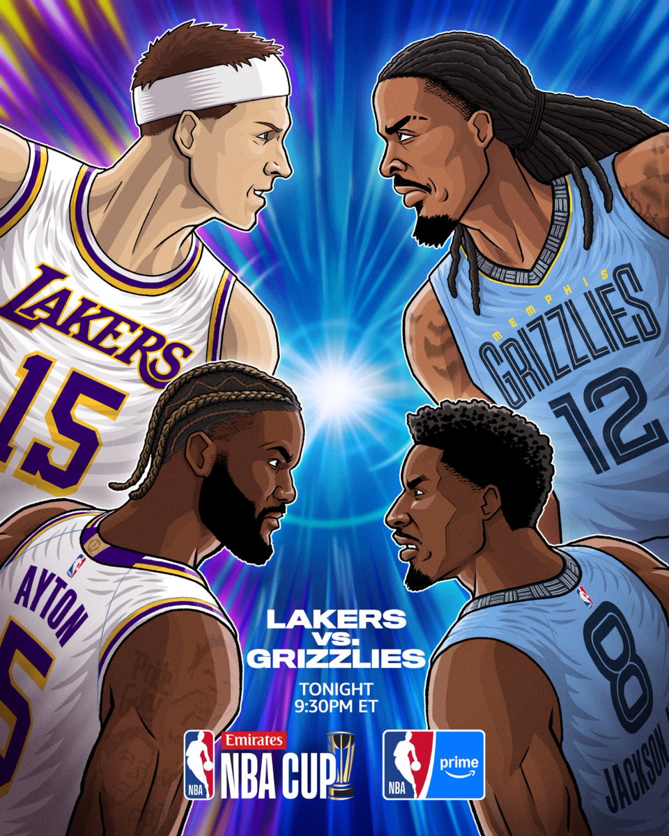 Don't miss Lakers vs. Grizzlies in an Emirates NBA Cup group play battle tonight at 9:30 PM ET on <a href="/PrimeVideo/">Prime Video</a> ⭐
