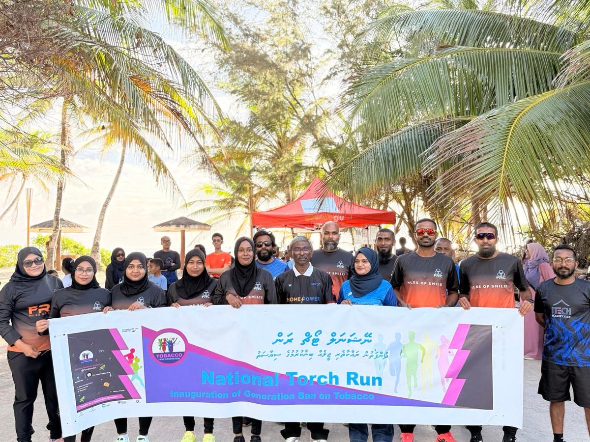 From north to south, islands across the Maldives lit up with energy and spirit as communities joined the National Torch Run! 

Families, schools, youth, and local councils ran/walked side by side carrying the message of hope, unity, and a tobacco-free generation across the nation