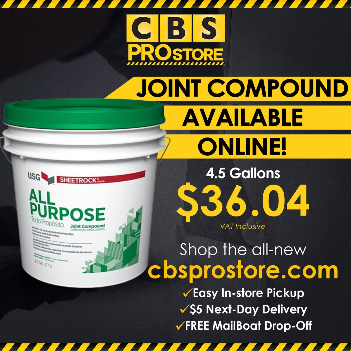 🏠Level up your drywall finishing with an all-purpose solution you can count on. Our USG Sheetrock Joint Compound is designed for strong adhesion, smooth blending, and effortless sanding — ideal for every phase of drywall work.