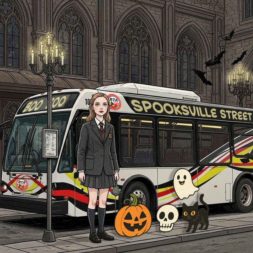 🎃 Happy Halloween from RTA &amp; our spooky staff! Ride safe, ride festive! 👻🚌 #RideRTA #SpookyTransit