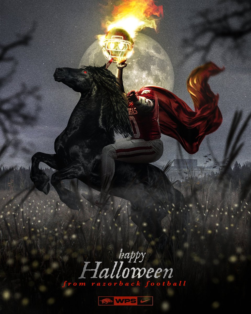 RazorbackFB's tweet image. The Razorbacks want to wish you a Happy Halloween! 🐗🎃