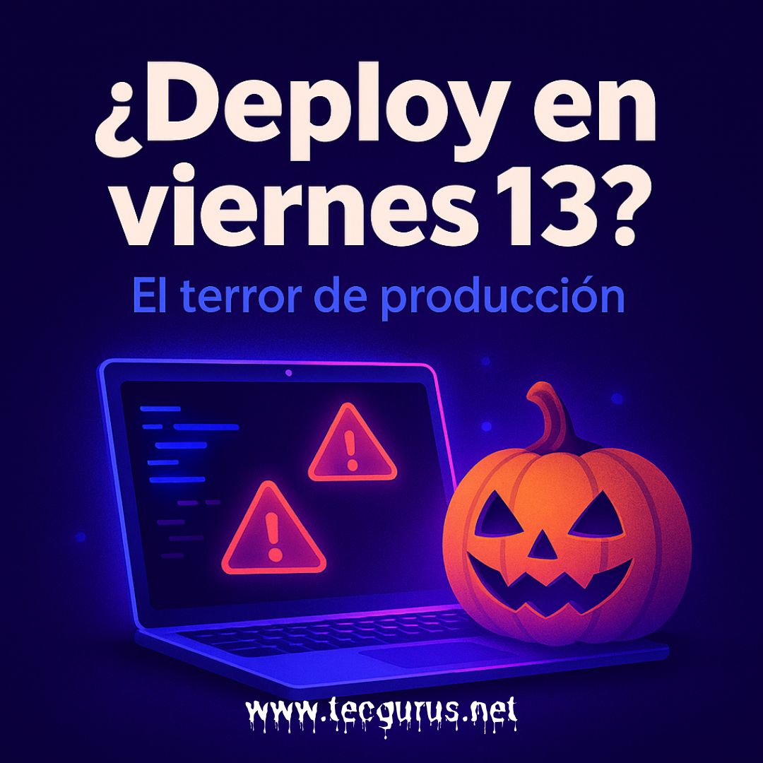 tecgurusnet's tweet image. 👻 👻 El clásico cuento de terror: “solo es un cambio pequeño”… y ¡boom! producción en llamas. Planifica, automatiza y evita sustos.
🧟♀️ tecgurus.net
#HalloweenDev #DeployFriday #DevOps #CleanCode #SoyGuru