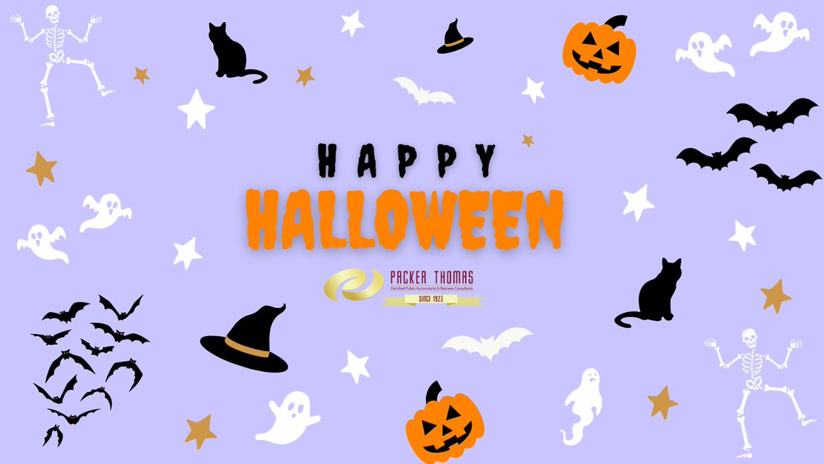 PackerThomasCPA's tweet photo. Happy Halloween from your friends here at Packer Thomas! Stay safe, stay spooky, and have a fang-tastic night!🎃 https://t.co/rr9U2ciuxm