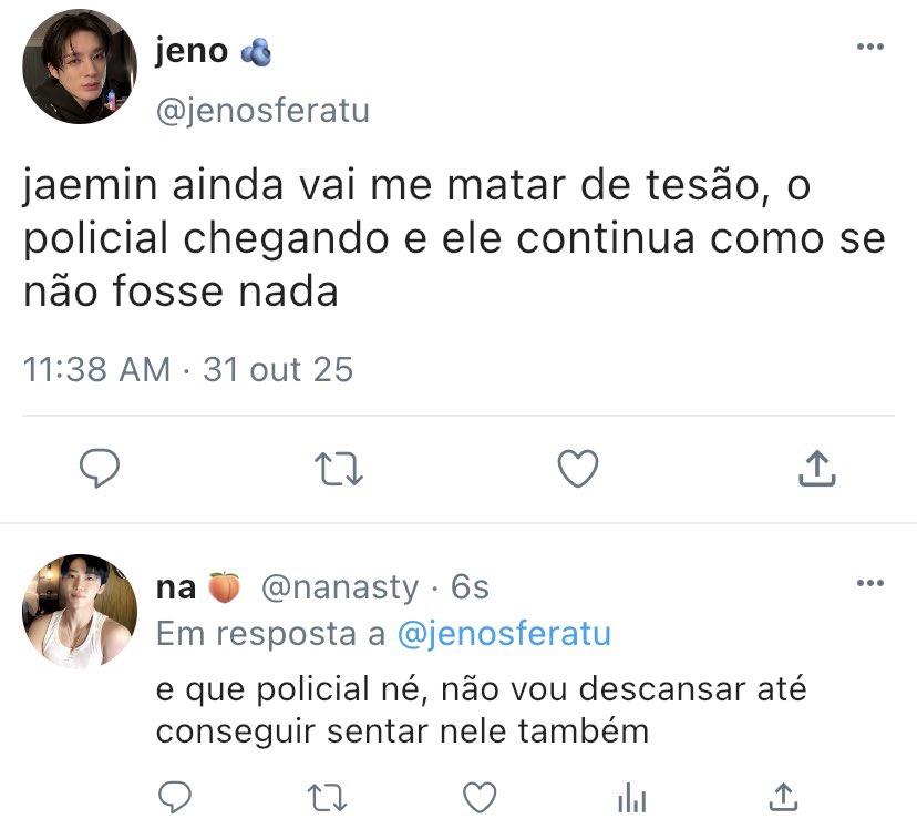 dihyuki's tweet photo. “📞” nohyuckmin au! 🔞

onde donghyuck recebe uma denúncia de ato obsceno, e se depara com um casal exibionista no meio da praça. https://t.co/ncPgEnx4UT