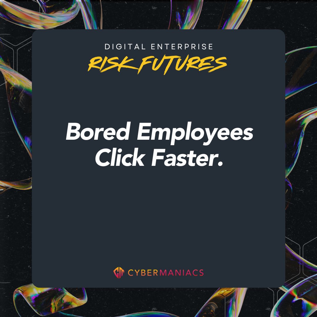 TheCybermaniacs's tweet image. Fatigue is the attacker’s best friend. Surprise &amp;amp; novelty fight fatigue. Read about our adaptive enablement here hubs.li/Q03Np7Tt0 it keeps humans curious, not checked-out—because interest is the best antivirus.

#adaptiveenablement #securityawareness #fatigue