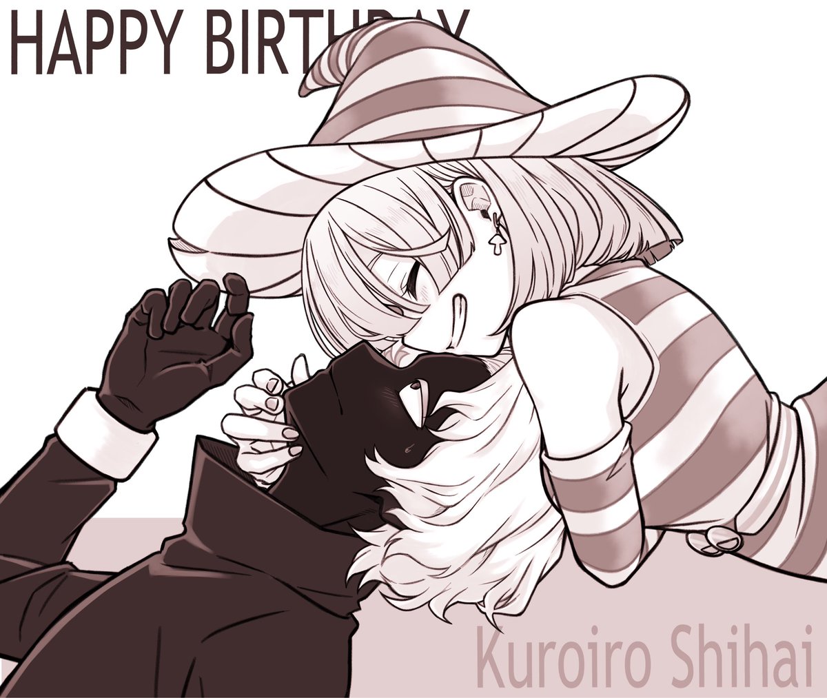 ◼️くんお誕生日おめでとう！！！
どっち描こうか悩んだので2枚描いちゃえ精神🙌