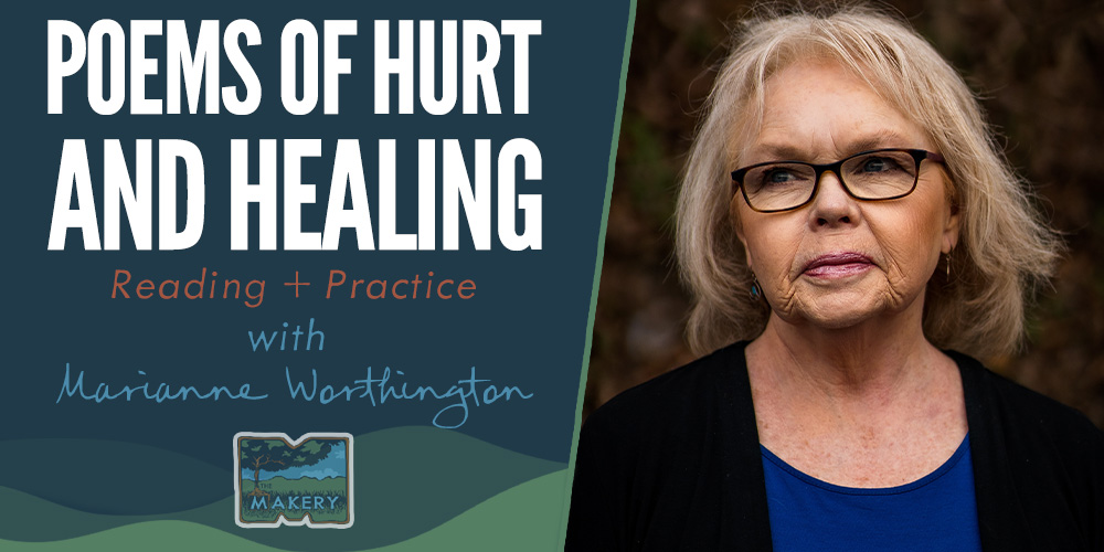 A few more spots are open in our next class with The Makery! Register now for Poems of Hurt and Healing: Reading + Practice, led by Marianne Worthington. Class begins November 4th! hindman.org/poemsofhurt