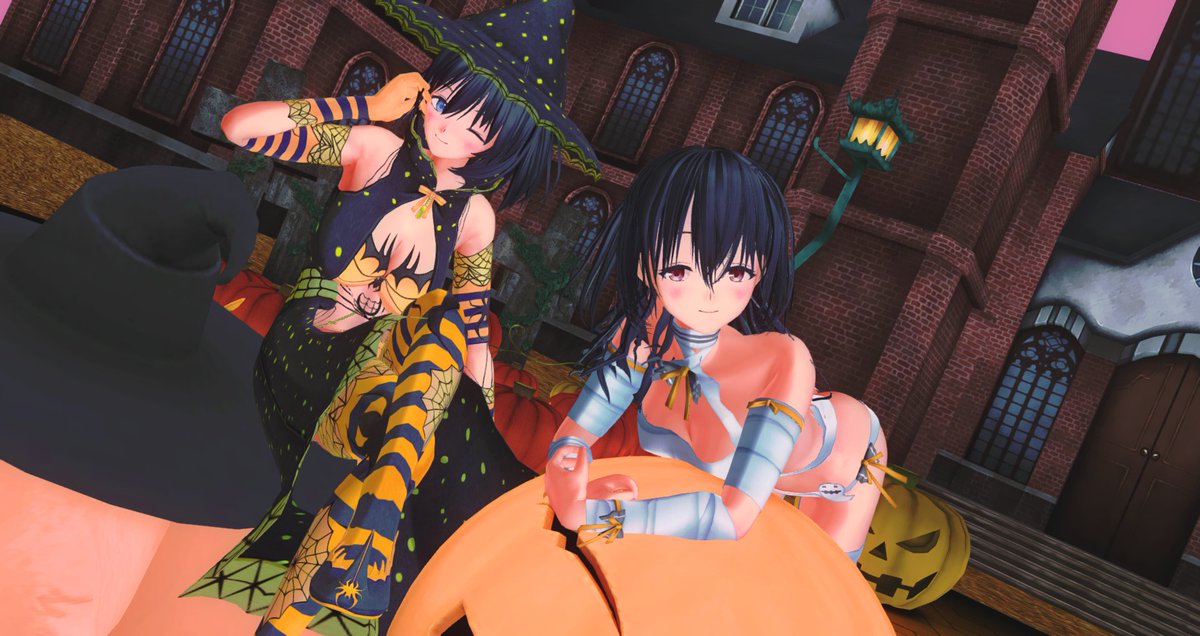 #cm3d版深夜の真剣エディット60分一本勝負 #com3d2 
お題　仮装　カラフル　happi-harowin°˖☆◝(⁰▿⁰)◜☆˖°
