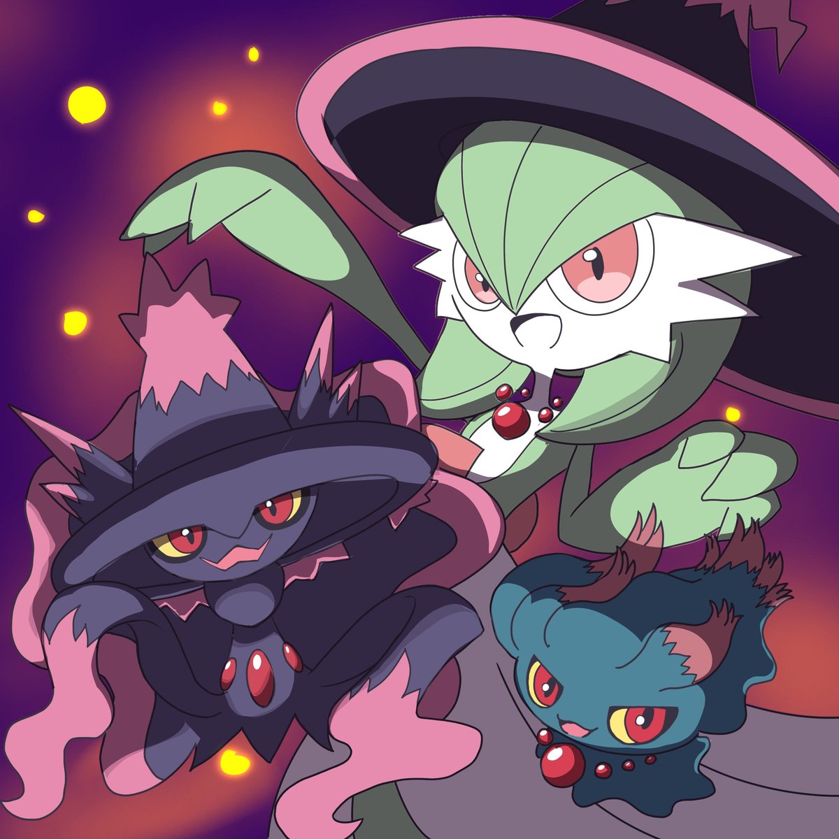 02monya's tweet image. ゴーストタイプとトリック・オア・トリート👻🎃