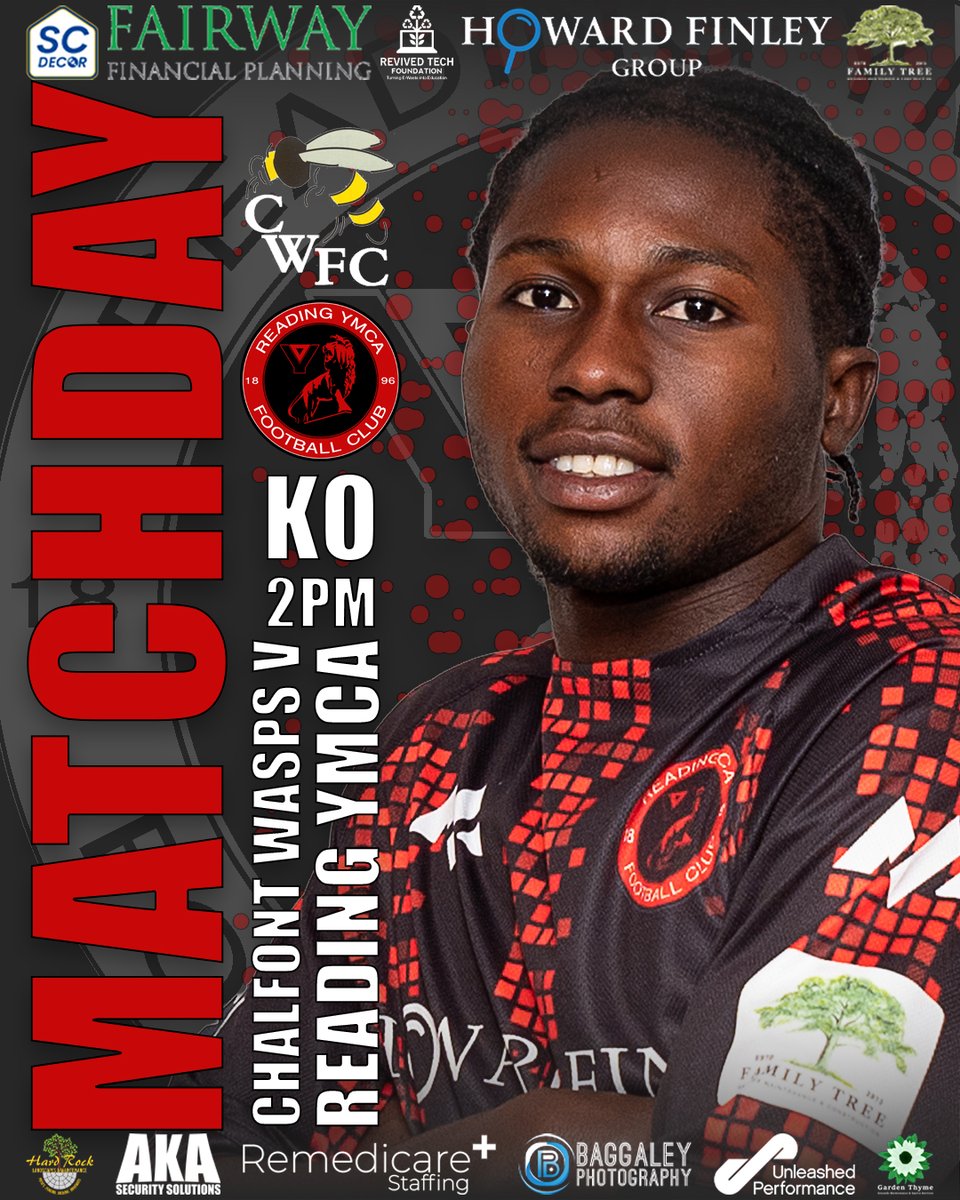 𝐂𝐇𝐀𝐋𝐅𝐎𝐍𝐓 𝐖𝐀𝐒𝐏𝐒 𝐯 𝐑𝐄𝐀𝐃𝐈𝐍𝐆 𝐘𝐌𝐂𝐀

🏆BTC Senior Cup
🏟️Chalfont St Giles Playing Fields
🕑KO 2pm

readingymcafc.com

🤝<a href="/HowardFinleyLtd/">Howard Finley</a> | familytreegmc.co.uk | <a href="/Stuartcripps4/">Stuart Cripps 💙</a> | <a href="/fairway_fp/">Fairway FP</a> | facebook.com/HardRock1978 | revivedtechfoundation.com|