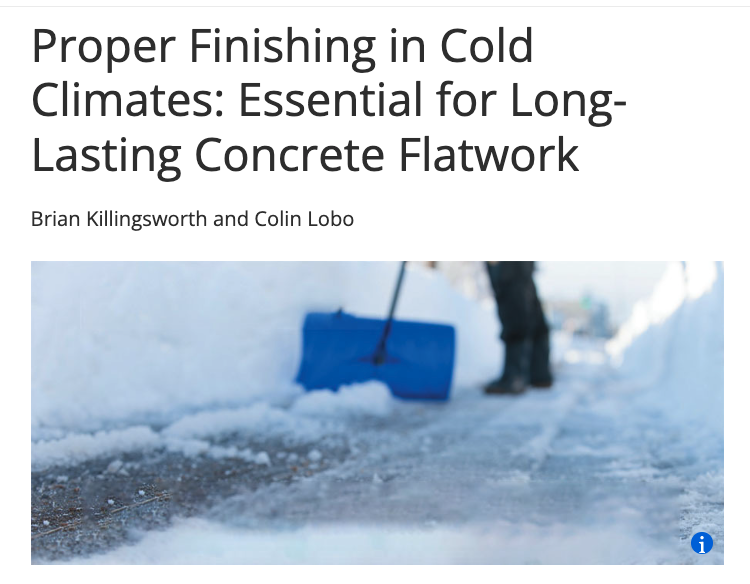 urmca's tweet image. As the weather cools, it’s important to review proper finishing methods for cold-weather conditions to ensure long-lasting #concrete flatwork. Concrete InFocus offers guidance and information about NRMCA’s Concrete Exterior Flatwork Finisher Certification.
tinyurl.com/4ycawsev