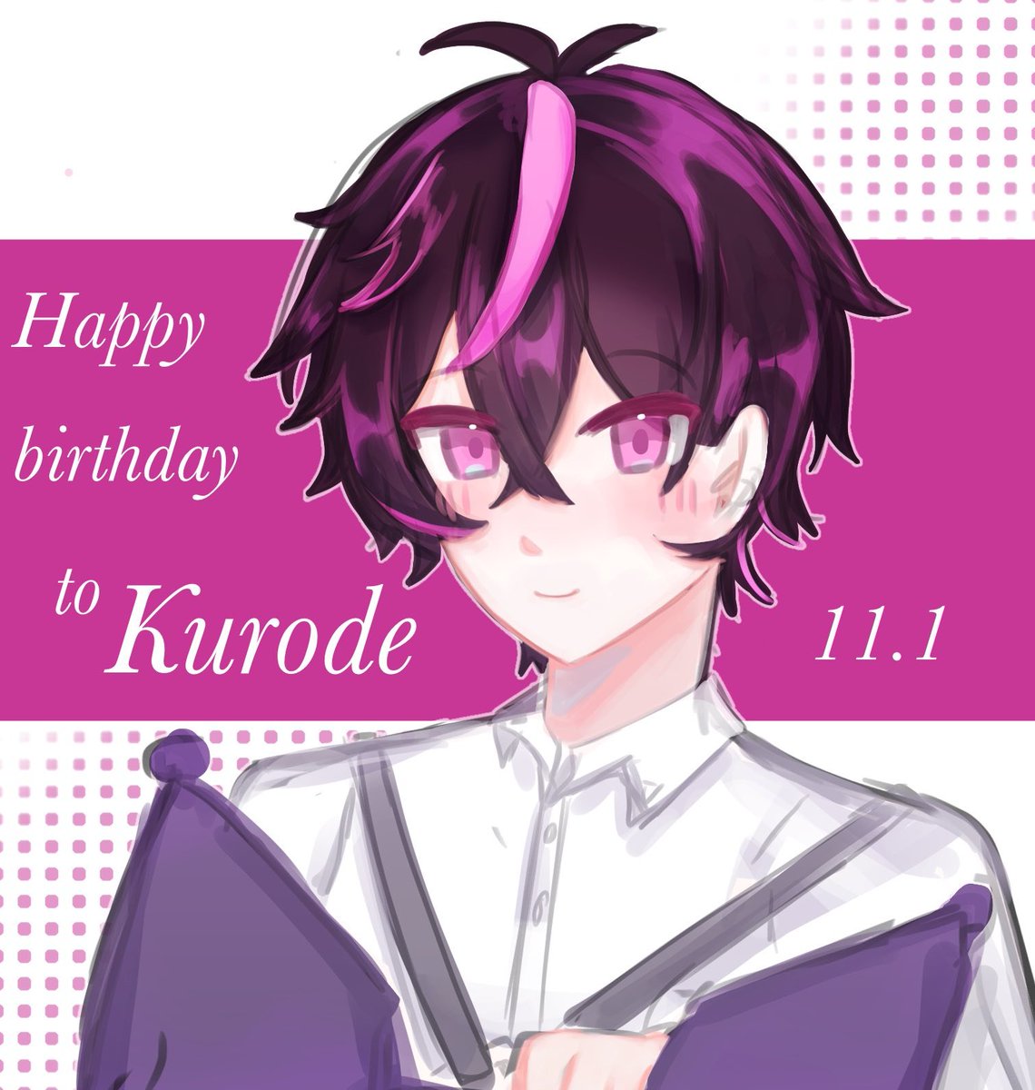 ☆ 𐙚˚ お誕生日おめでとう クロード 💜🎂
        ╰ -  00.00⁽ᴶˢᵀ⁾  11月1日
#クロード誕生祭2025 #Fragari_Art