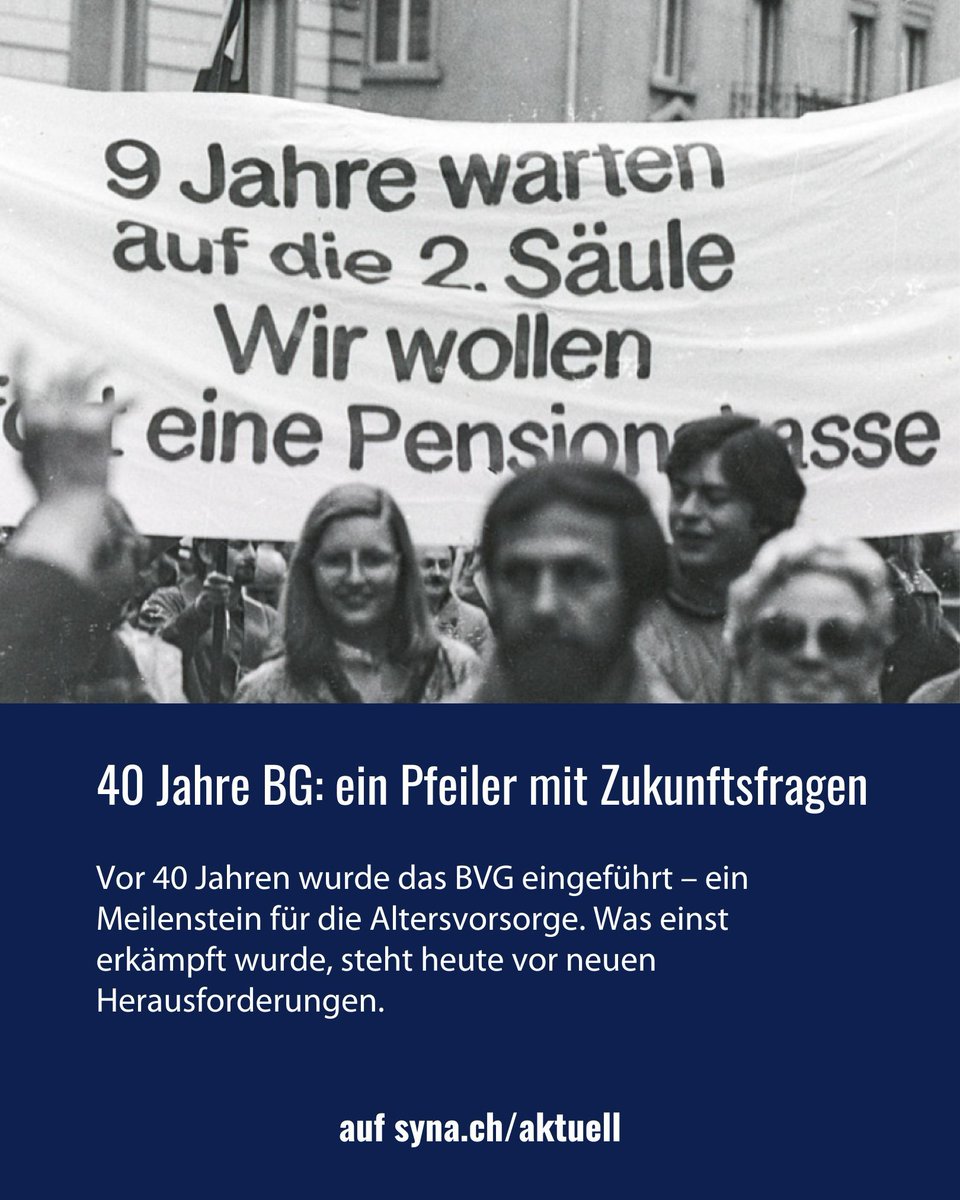 40 Jahre #BVG: ein Pfeiler mit Zukunftsfragen

Den ganzen Text zur Geschichte findest du hier:
syna.ch/aktuell/40-jah…

#gewerkschaft