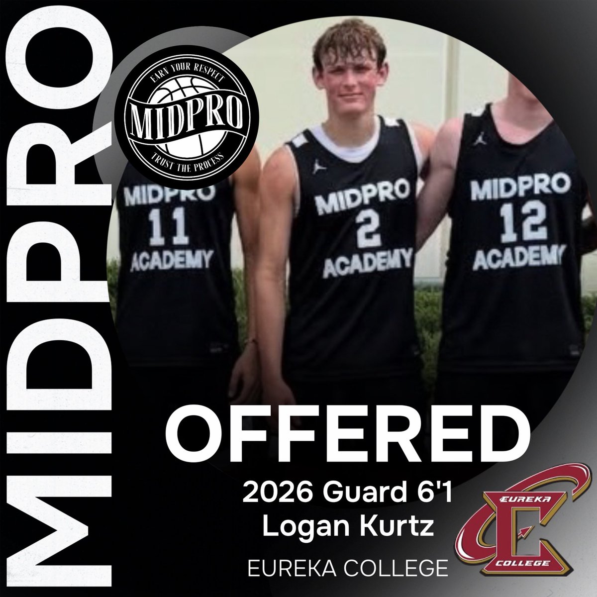 MidProAcademy's tweet image. 2026 G 6’1 Logan Kurtz has received an athletic offer from Eureka College (D3) @LoganKurtz_26PG 

#MidProFam #ThisIsWhatWeDo #TrustTheProcess #EarnYourRespect #CreateYourStory