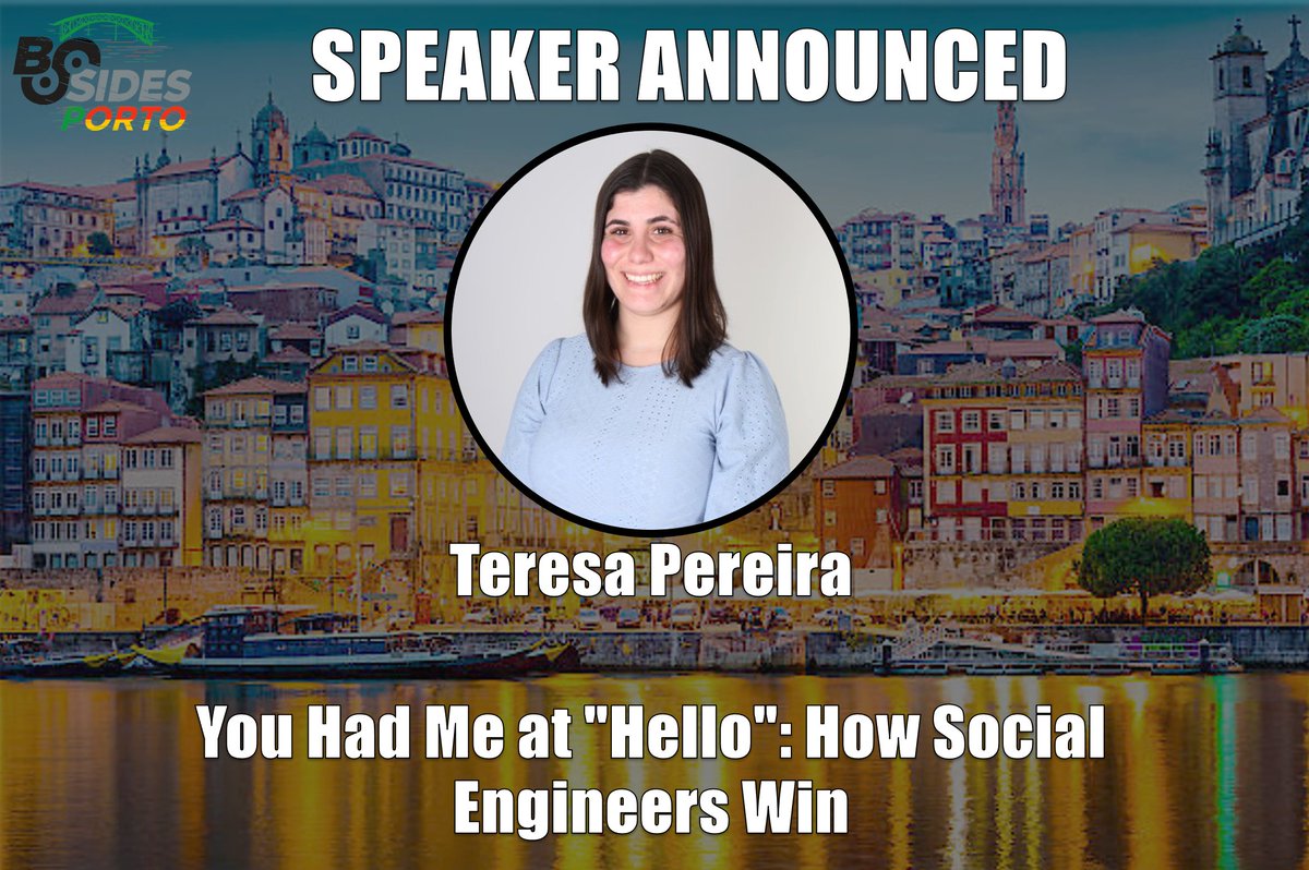bsidesporto's tweet image. 🎤 Speaker: Teresa Pereira(@starmtp_) — You Had Me at “Hello”: How Social Engineers Win
Pretexts, micro-tells, defenses that work.
Nov 28–29 @ ISEP · PT/EN · ~500 · bsidesporto.org
#BSidesPorto #SocialEngineering #Cybersecurity