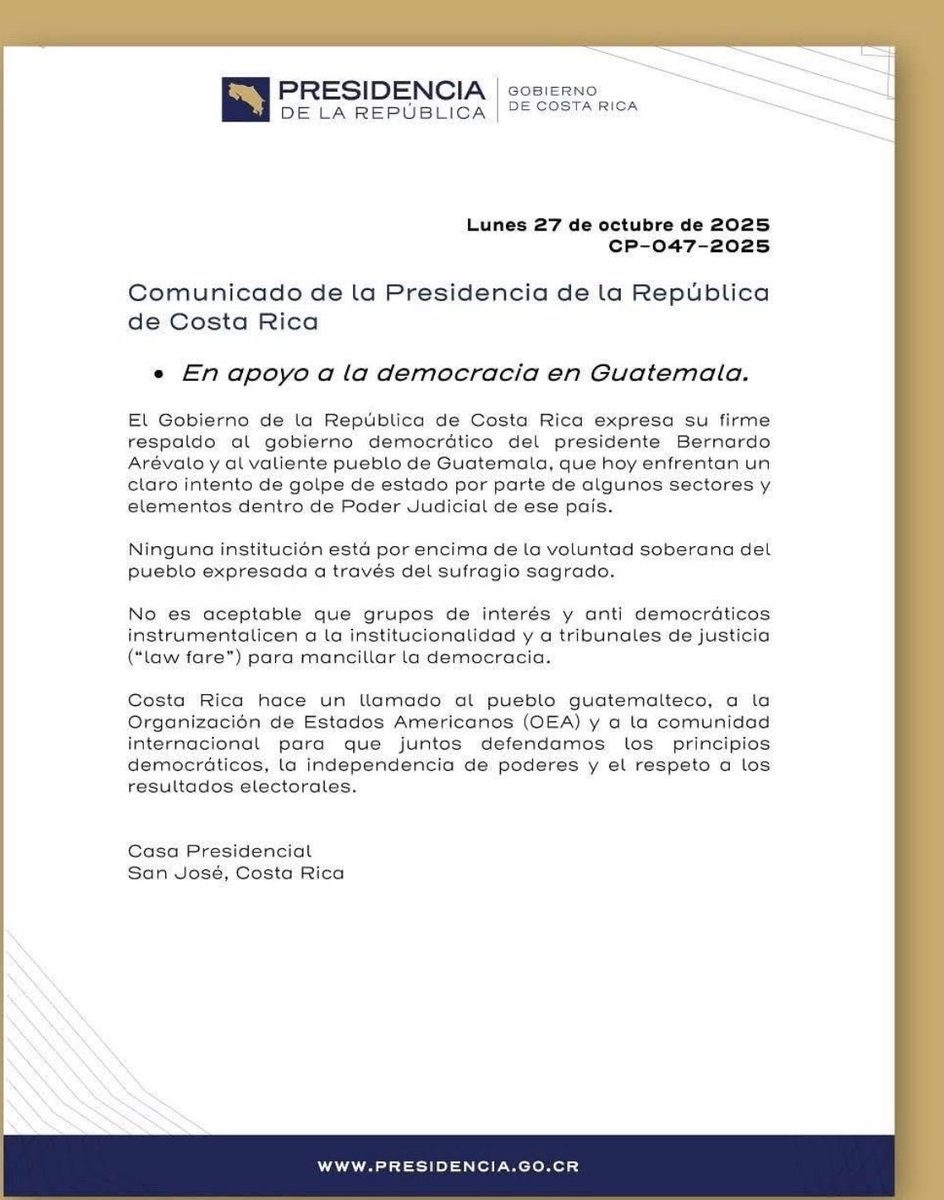 Hugopenamedina's tweet photo. Ticos…en Guate no hay Democracia, hay mandilones e incapaces que de todo se quejan. Se los babosearon. ⁦@presidenciacr⁩ https://t.co/5TXwMLVyAP