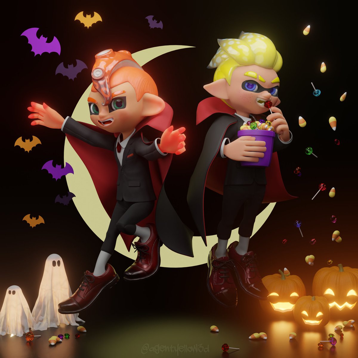 AgentYellow3D's tweet image. 👻Hαρρყ Hαʅʅσɯҽҽɳ!🎃
—
#splatoon #splatoonblender