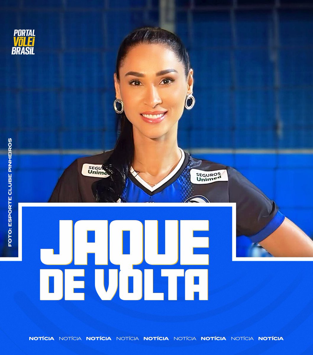 portal_volei's tweet image. JAQUE DE VOLTA! 🆕

A Bicampeã olímpica Jaqueline Carvalho foi anunciada como o novo reforço do Esporte Clube Pinheiros para a temporada 25/26. Aos 41 anos, a ponteira retorna às quadras após quatro anos afastada, trazendo consigo um currículo repleto de conquistas e a missão de…