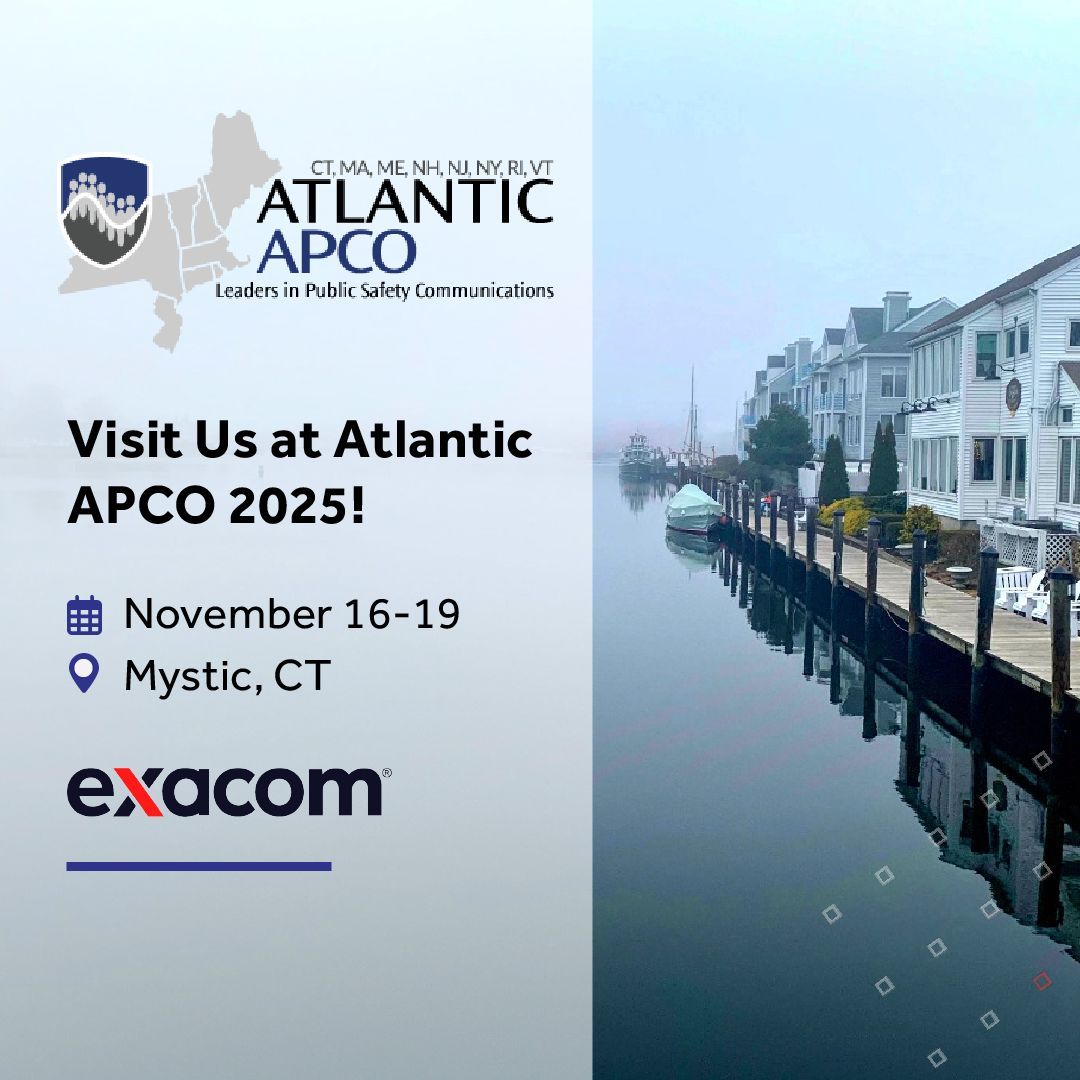 We’re excited to be back at Atlantic APCO 2025! This is one of our favorite annual events because it brings together so many of our customers and partners from across the region. Stop by the Exacom booth to see the latest in recording technology. #AtlanticAPCO #PublicSafety